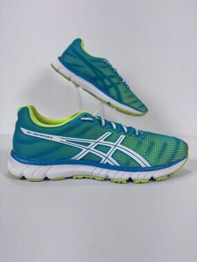 ASICS Gorpcore Gel Speedstar 6 Womens 9 T263N Running Shoes Blue Lime Green
